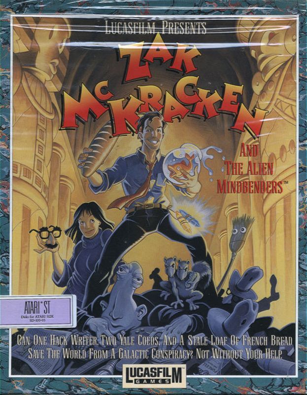 Zak McKracken and the Alien Mindbenders box art for Atari ST